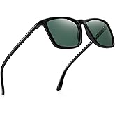 JIM HALO Polarized Driving Sunglasses Retro Square UV protection Classic Sun Glasses Men