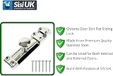 SISI UK Chrome Door Bolts 4 Inch Flat Bolt Surface Door Latches view 3