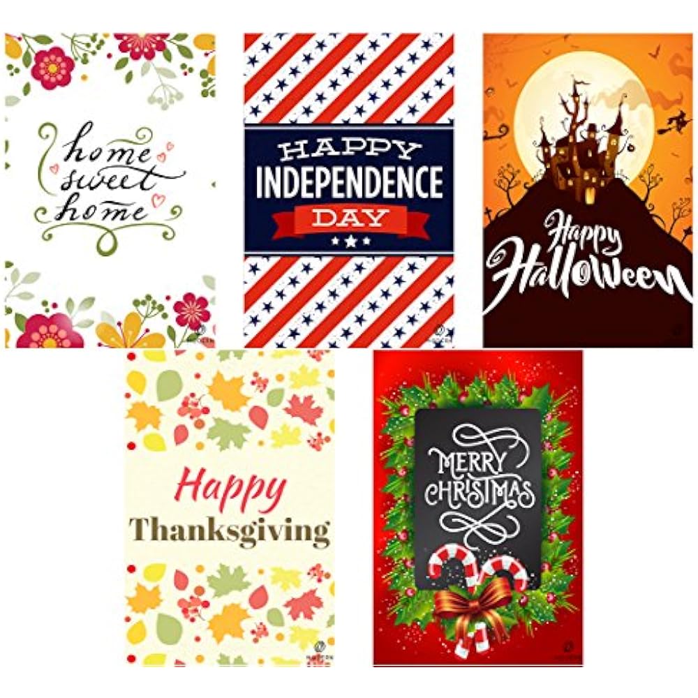 Seasonal Garden Flag Set Of 10 For Outdoors Premium Pack Assortment