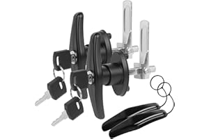 HURRIKOM Truck Topper Fastener Heavy Duty T-Handle Lock for Leer/Snugtop Camper Shell - Universal Replacement Locking Handles with Keys, Secure Truck Cap Clamps & Tailgate Lock Accessories​