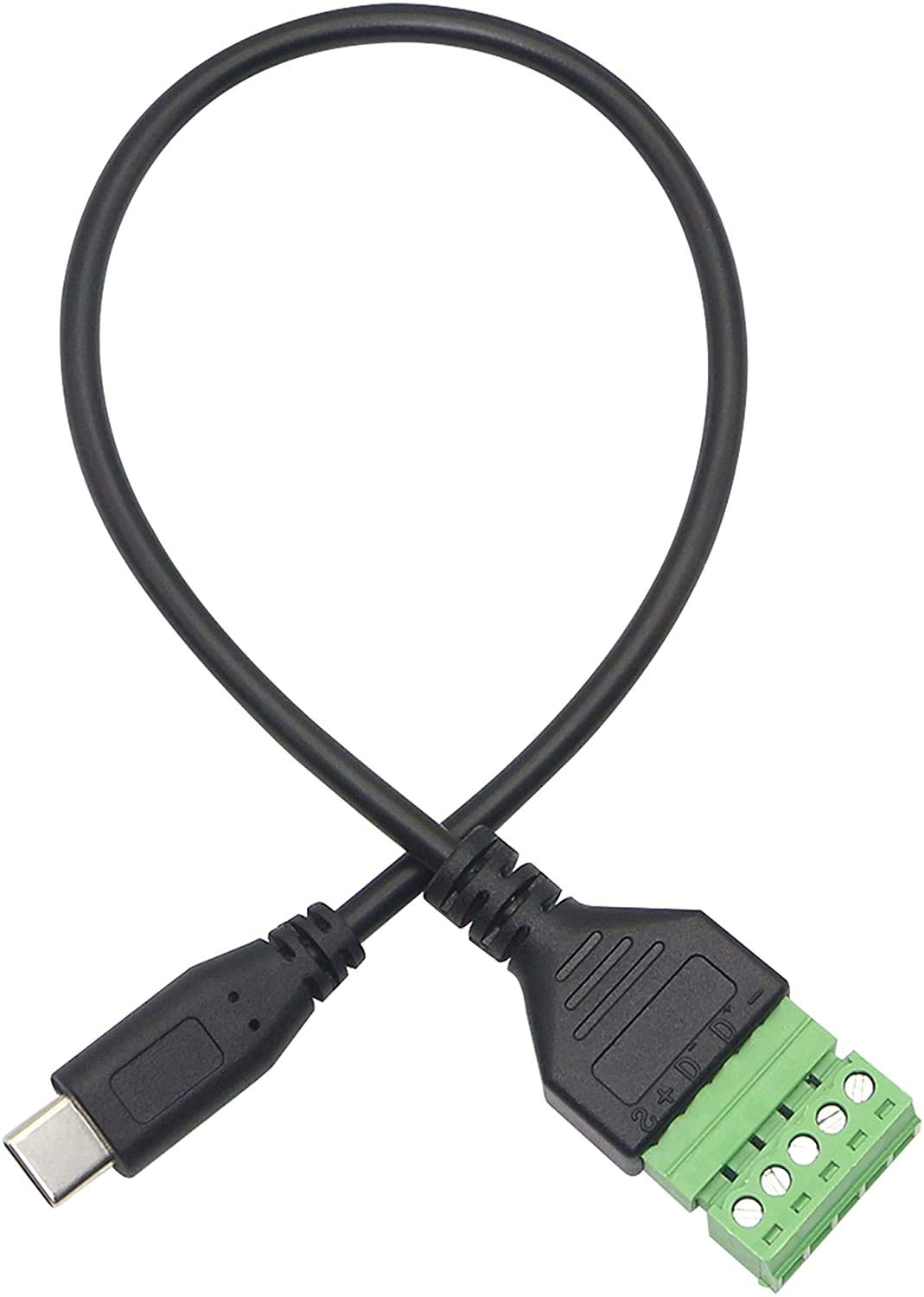 USB-C Female To 5-Pin Screw Terminal Adapter - 1Ft Solderless Charging & Data Transfer Cable