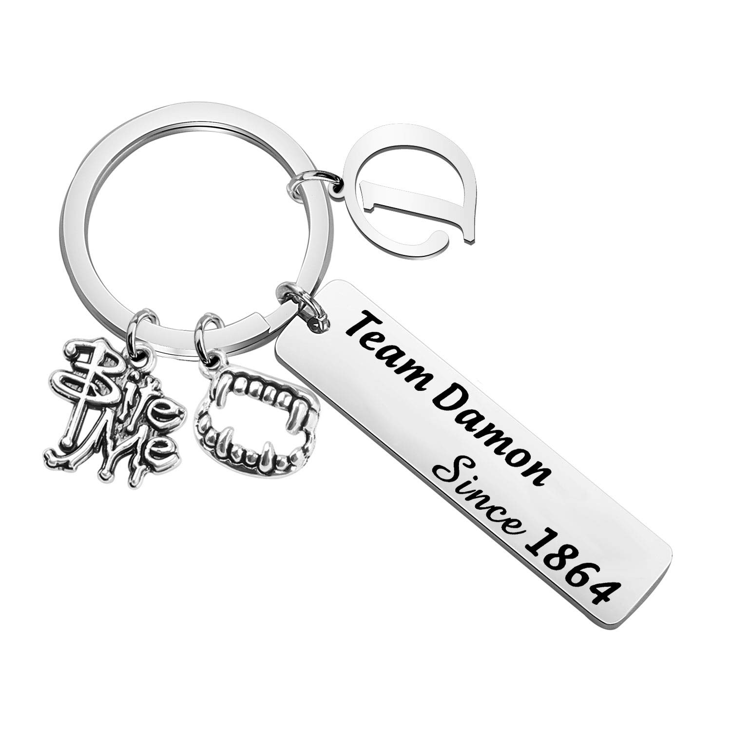 CENWA Vampire D Fans Gift Vampire D Inspired Jewelry Team Salvatore Since 1864 Keychain Fandom Gift Idea (Team Damon K)