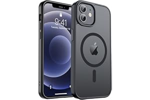 zapica Magnetic for iPhone 12 Case & iPhone 12 Pro Case, [Compatible with MagSafe] [Military Grade Drop Protection] Translucent Matte Shockproof Anti-Scratch Phone Cover, Black