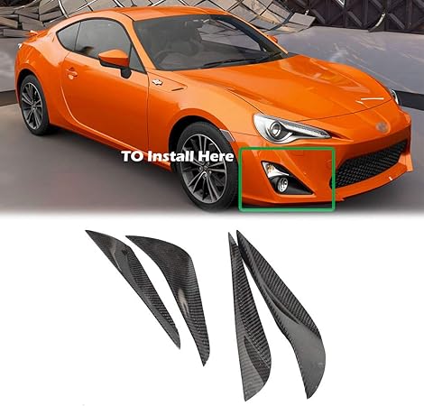 Amazon 12 トヨタ 86 Zn6 Fr S Brz Gt86 Scion カーボン製 4pcs フロントバンパー リップ スプリッタ フィン ボディ スポイラー カナード リアスポイラー 車 バイク