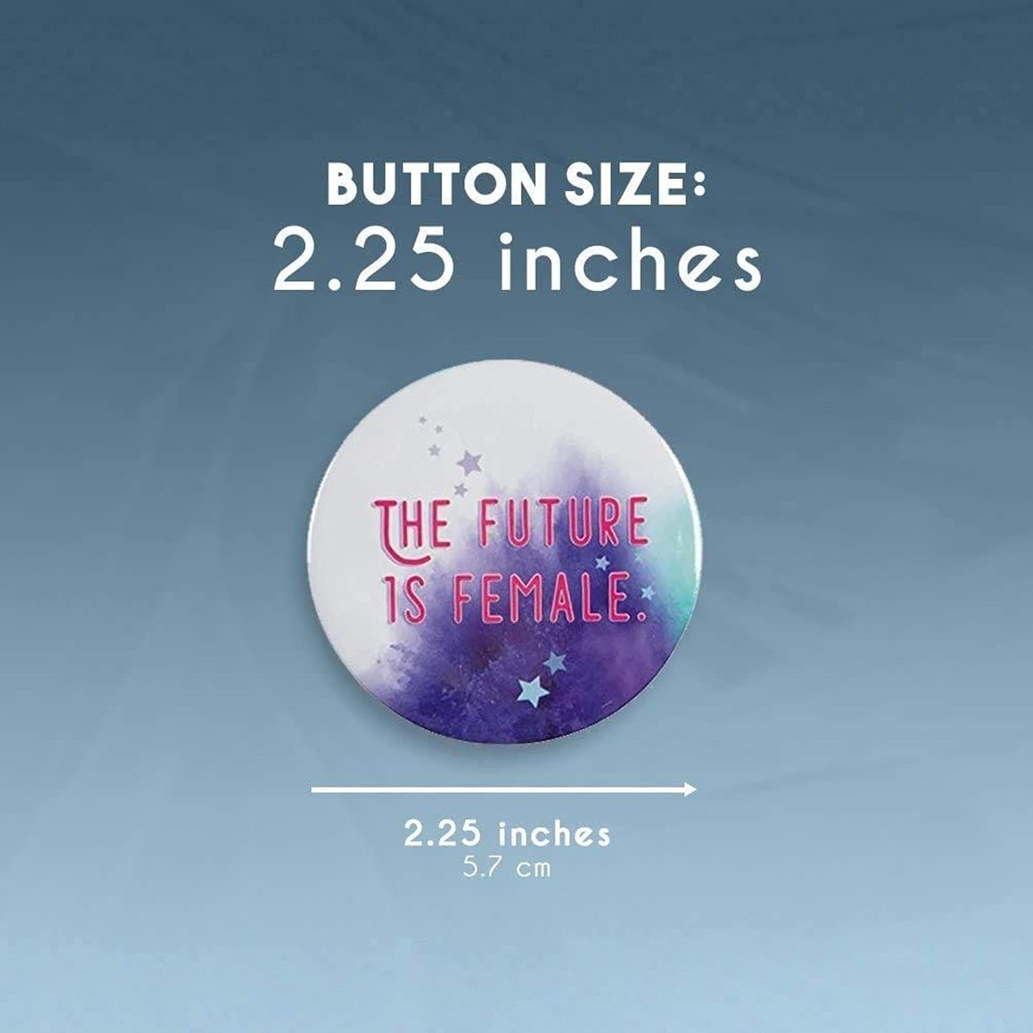 Feminist Button Pins in 8 Designs, Pinback Buttons for Women (2.25 in, 24-Pack): Clothing