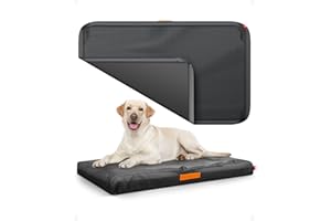 ANZOME Waterproof Dog Bed Cover - 1680D Level, Removable & Machine Washable, Large Replacement Cover for Pet Mat Bed, 36x27x3 Inches