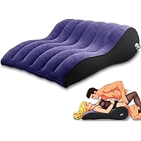 Sex Cushion Inflatable Sex Pillow PVC Flocking Sex Chair Travel Pillow Magic Cushion Body Support Pillow, Used for Couple Pos