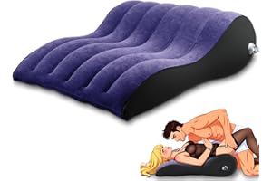 Sex Cushion Inflatable Sex Pillow PVC Flocking Sex Chair Travel Pillow Magic Cushion Body Support Pillow, Used for Couple Pos