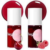 bayfree Lip Tint Stain Set, 2 PCS Lip &amp; Cheek Tint Lightweight Non-sticky | Waterproof Lip Stain, Long Lasting Liquid Blush &amp; Cheek Tint, Transfer-Proof, Matte Finish Lip Color Makeup