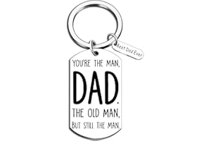 DAVROCK Funny Father Day Gifts Dad for Birthday Gifts for Best Dad Ever Gifts for Dad from Son Daughter Kids Gift Keychain For Men Him Tik Tok Made Me Buy It The Old Man Christmas