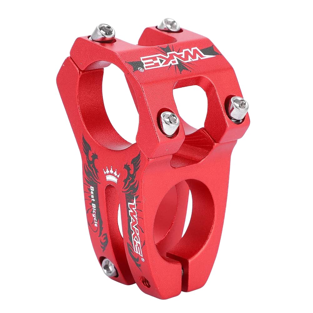 MTB Stem, 31.8mm Aluminum Alloy Handlebar Stem for Mountain Bike Road Bike BMX (Red)