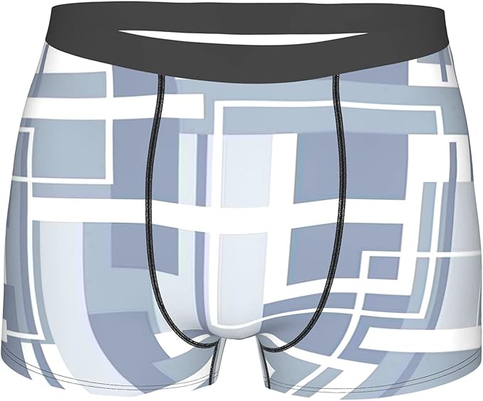 Men's Underwear,Minimalist Futuristic Digital Bars Stripes Hightech