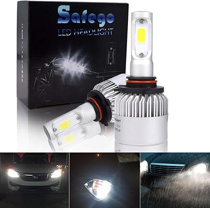 safego bombilla 9005 led coche 2x 72w 8000lm 9005 hb3 led faros delanteros bombillas faros reemplazo de halogena y kit xenon hb3 lampara luz 6500k