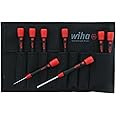 Wiha 26193 Slotted and Phillips Screwdriver Set with Soft PicoFinish Handle, 8-Piece