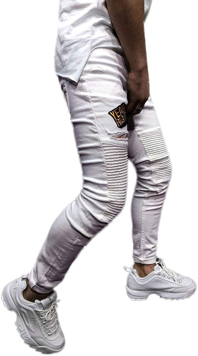 mens skinny stretch trousers