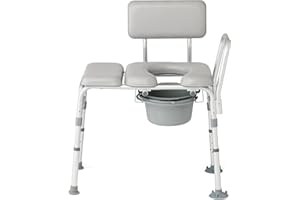 Medline Combination Transfer Bench and Commode Padded