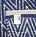 Chardin home 100% Cotton Diamond Rug Fully Reversible - Mat Size 21''x34'', Machine Washable, Navy/Ivory