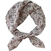 Pemilosci Retro Style Large Cotton Blend Hair Bandana Headband, Head Wrap, Hair Neck Scarf for Women 24 x 24 inch
