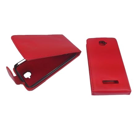 handy-point Klapphülle Klapptasche Tasche Hülle mit Fach für EC-Karte Flip Case für Alcatel One Touch Pop C7, 7041D in Rot (R