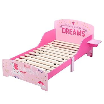 LANGRIA Toddler Bed for Kids, Unicorn Themed Children ...