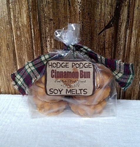 Cinnamon Bun Scented Soy Wax Primitive Grubby Melts Tarts Hand Poured Bakery Candle Set of 6 Handmade