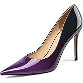 XINIUNIU High Heels for Women Pumps Gradient Patent Leather 4 inches 10CM Formal Sexy Fashion Stiletto Dress Wedding Shoes Pointed Toe