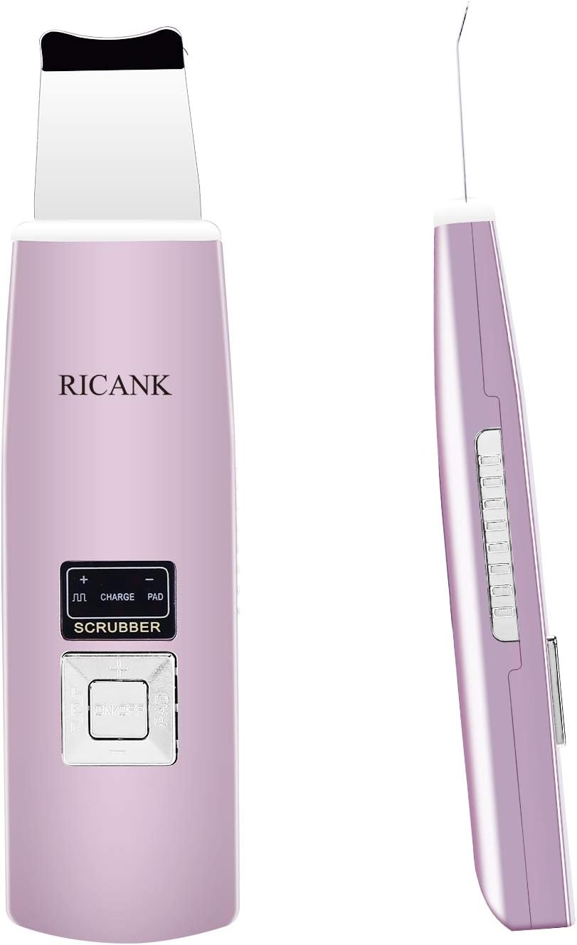 Facial Scrubber Skin Scrubber Blackhead Remover Acne Comedo Extractors Facial Lifting Treatment Rechargeable Facial Scrubber Dermabrasion Peeling Machine Skin Exfoliation Deep Purple