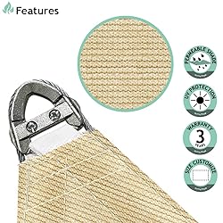 SunnyRoyal 21'x46' Sun Shade Sail Super A Ring Wire