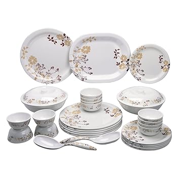 Mehul Melamine Dinnerware Design- Gala (40 Pcs) Dinner Set