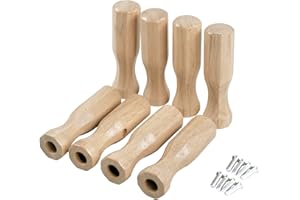 GAMESUN Soccer Table Handles, 5/8 inch Wooden Foosball Handle Grip, 8 Pack