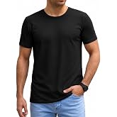 ZYLOQ Mens Crew Neck Short Sleeve T-Shirts Cotton Breathable Summer Tees S-4XL