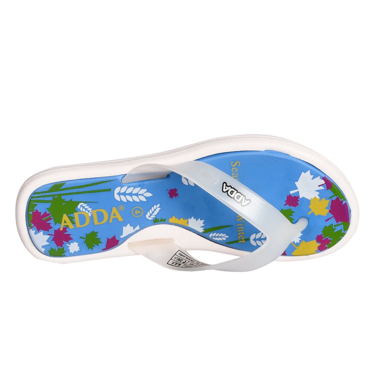 adda women's rubber bathroom slippers (blue)