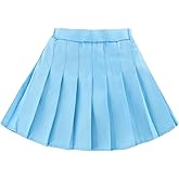 Girls Pleated Skirts Built in Shorts Little Kid Athletic Flowy Skorts Skirts Toddler Girls Tennis Skorts for Girl 3-14 Years