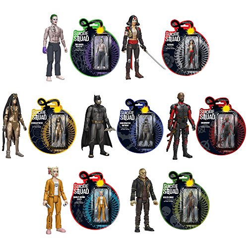 Action Figures: Suicide Squad The Joker (shirtless), Killer Croc, Katana, Enchantress, Underwater Batman, Deadshot, and Inmate Harley! Set of 7