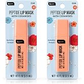 Peptide Lip Mask with Ceramides, Clear Hydrating Lip Treatment, 0.1 fl oz (3.5 mL) Each, Deep Moisture Lip Care for Soft, Smooth Lips (Pack of 2)