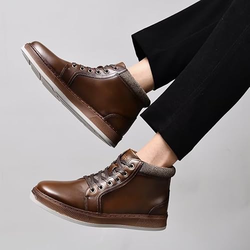 sachin and babi light blue dress Casual Sneaker, Genuine Leather Lace-up Dress Shoes for Men Khaki 12 in  Dubai - UAE