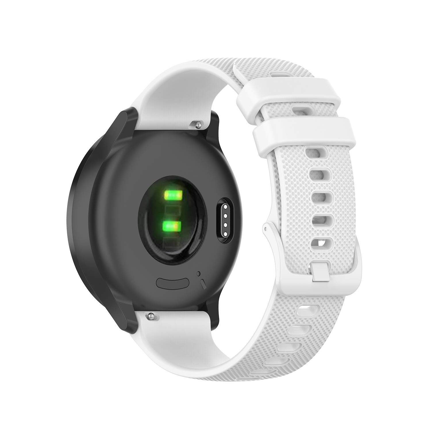 Tiggo 20mm Strap Compatible With Garmin Vivomove Sport, Replace the wristband，Leather Replacement Bracelet Band for Garmin Venu 2 plus/Approach S40/Garmin Forerunner158/Forerunner55 (White)