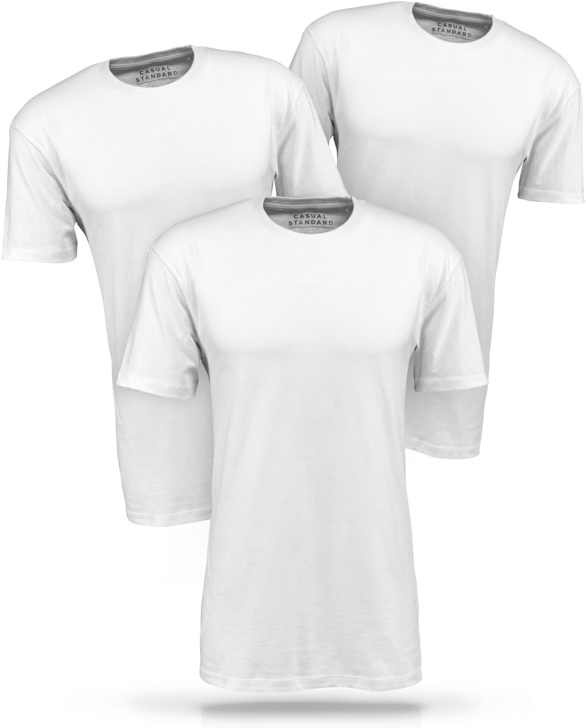 Mens T-Shirts Pack of 3 Plain Crew Neck T-Shirt Regular Fit Short Sleeve
