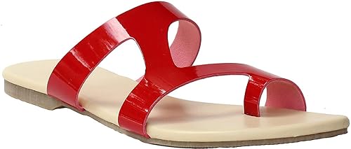 flat red sandals uk