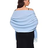 RHQKK Pashmina Shawl and Wraps for Evening Dresses Resemble Cashmere Scarf for Women Wedding Winter Warm Shawls