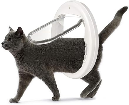 Cckole Chatiere Verrouillage A 4 Voies Chats Mate Chatiere Pour Chats Et Petits Facile A Installer