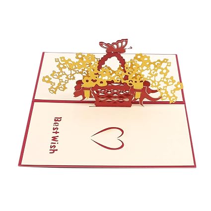 Amazoncom Iumer 1 Pc Greeting Cards Specialty Paper 3d