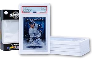 THE COLLECTOR'S HUBS 5 x PSA Graded Card Slab Bumpers – White | PSA Card Guard with Perfect Fit and Shock Absorption | PSA Slab Bumper Guards | PSA Slab Protectors White Pack of 5