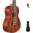 Kadence Concert Ukulele - Mahogany Wooden Ukulele for Beginners - Acoustic - 4 String - 24 Inch - With Tuner and Bag