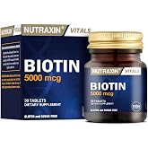 Nutraxin Vitals Biotin 5000 mcg 30 Tablets Food Supplement