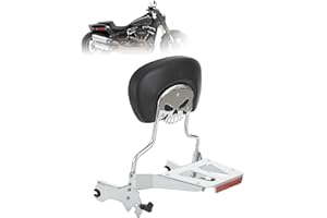 Kinglemc Holdfast Sissy Bar for Harley Davidson Fat Bob 114 FXFB and FXFBS Models 2018-2023 Passenger Backrest with Lock with