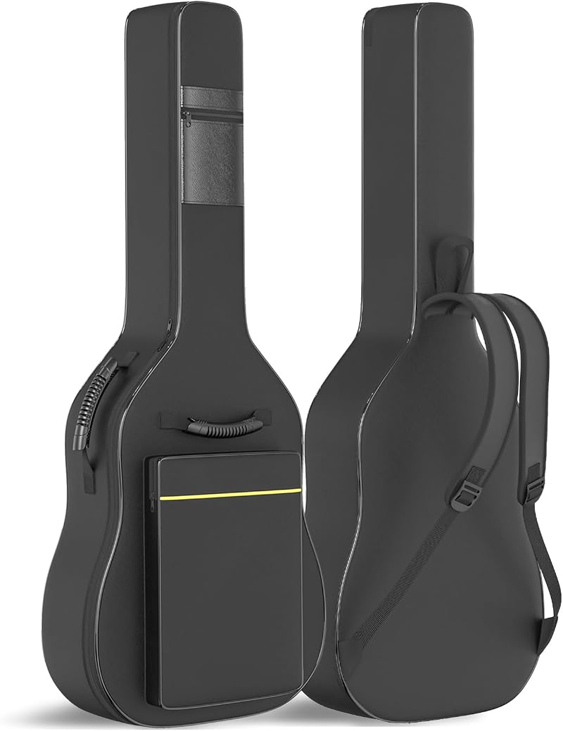 GLEAM Acoustic Guitar Gig Bag 39-41 in 0.35 in Padding Waterproof Black