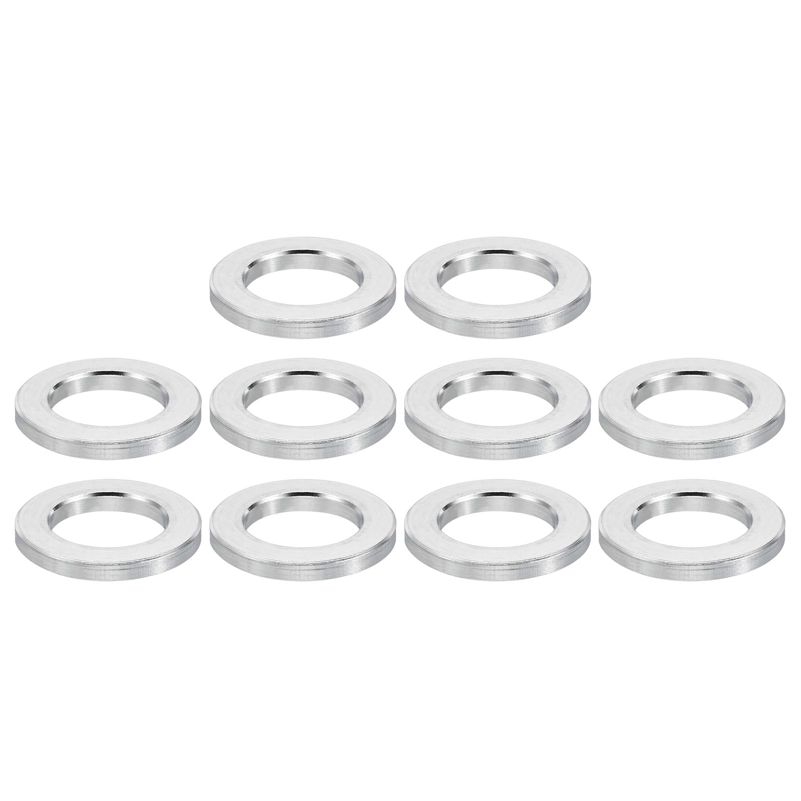 PATIKIL M12 Aluminum Spacers, 10 Pcs Metal Spacer Aluminum 12.5mm ID x 20mm OD x 3mm L Aluminum Spacer Screw Standoff Round for 1/2inch or M12 Screw Bolts โ image 1