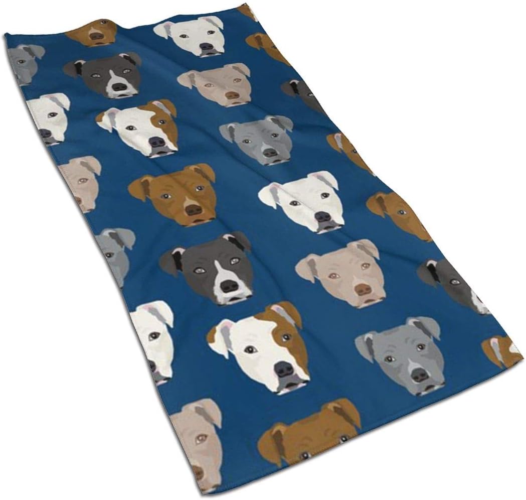 Pitbull Heads Kitchen Towels ¨C 17.5X27.5in Microfiber Terry Dish Towels for Drying Dishes and Blotting Spills ¨CDish Towels for Your Kitchen Decor