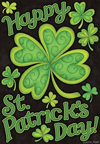 UOOPOOFlag Happy St. Patrick's Day House Flag Double Sided Garden Flag 12.5 x 18 Inches Polyester Outdoor Flags Waterproof Fade and Mildew Resistant